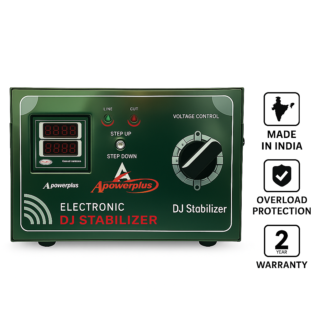 AG Power Plus 5 KVA DJ Voltage Stabilizer 100–300V Input | Heavy Duty | Ideal for DJ Sound Systems and Events