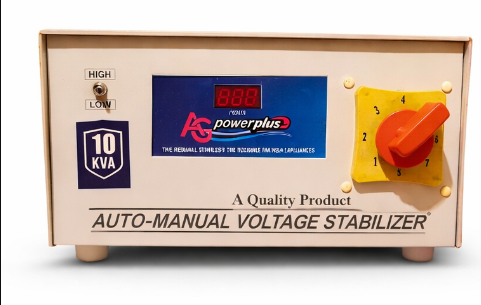 AG Power Plus 10kVA Heavy-Duty Voltage Stabilizer | 130–300V Input | 40kg Transformer